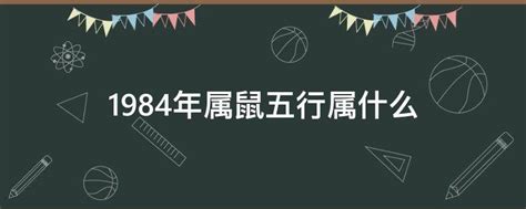 1984鼠五行|1984年属鼠的五行属什么